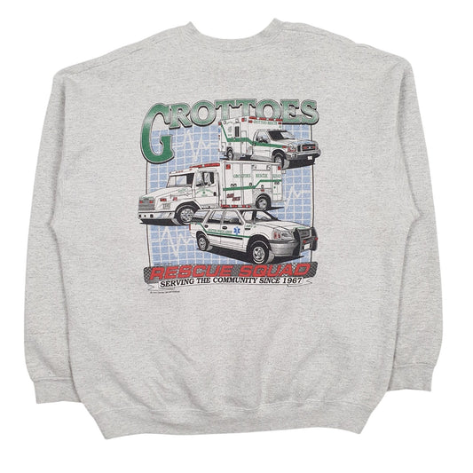 Mens Grey Lee Vintage 00s Crewneck Jumper