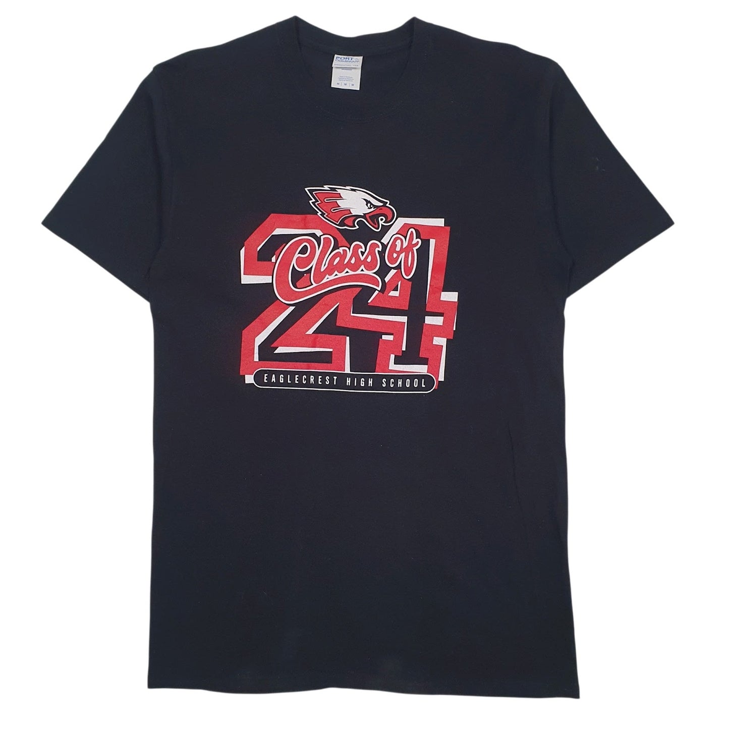 Mens Black Port & Company Eaglecrest High school Short Sleeve T Shirt