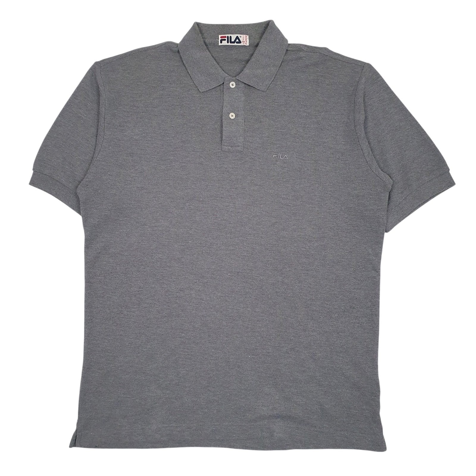 Mens Grey Fila  Short Sleeve Polo Shirt