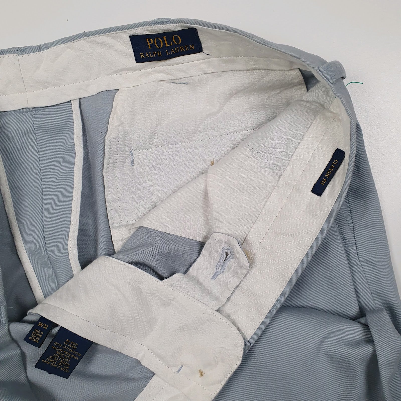 Mens Blue Polo Ralph Lauren Classic Fit  Trousers
