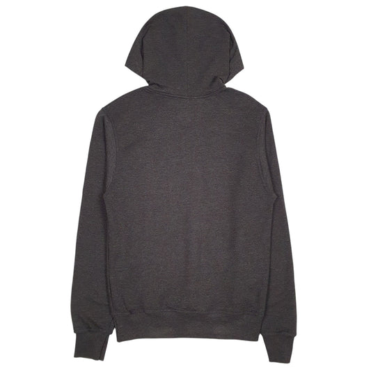 Mens Grey Champion Spellout Hoodie Jumper