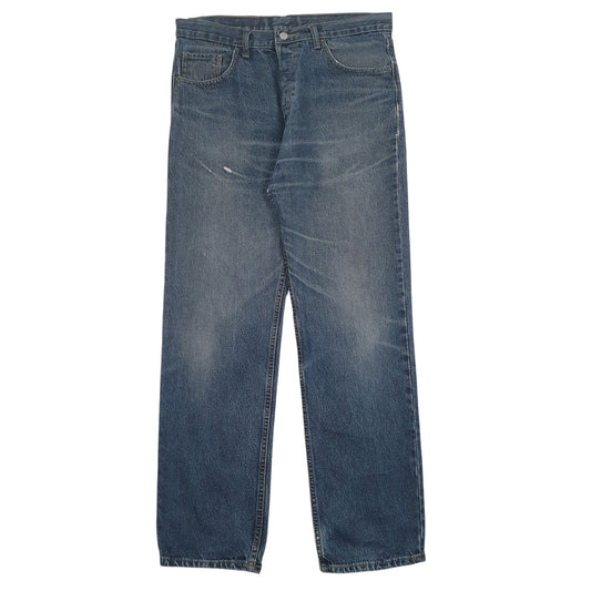 Mens Blue Levis Distressed 501 JeansW34 L31
