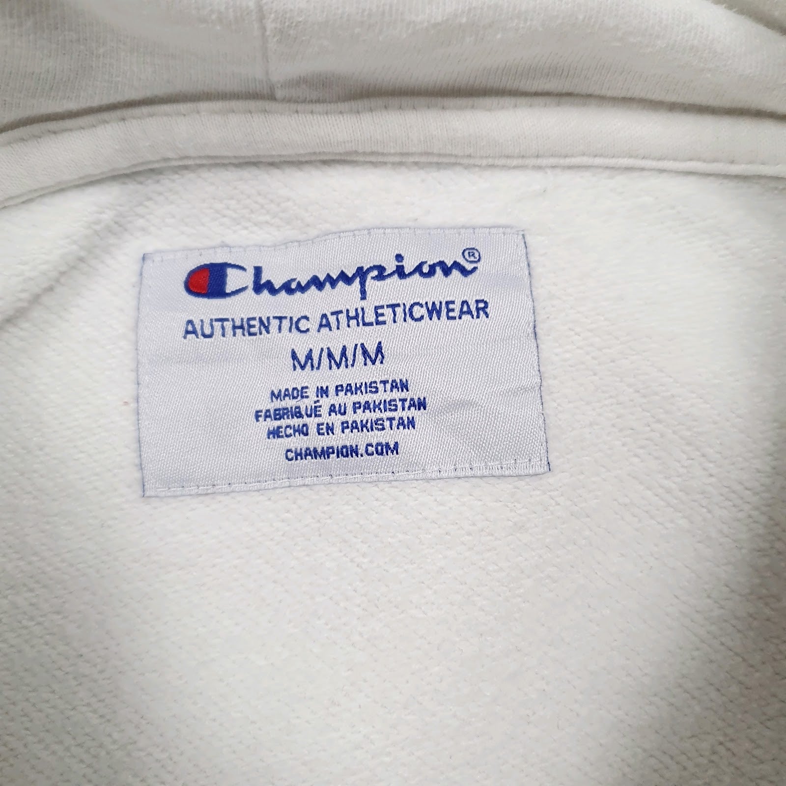 Mens White Champion  Hoodie Jumper