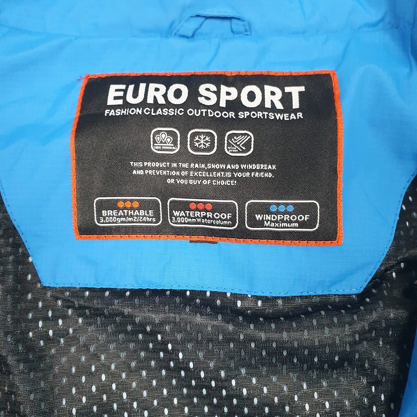 Mens Blue Mammut Windbreaker  Coat