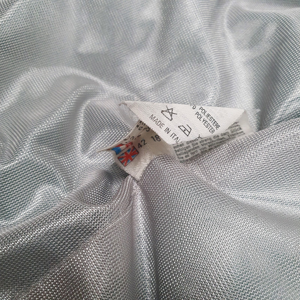 Womens Blue LA Font Vintage 90s Made In Italy Windbreaker  Coat