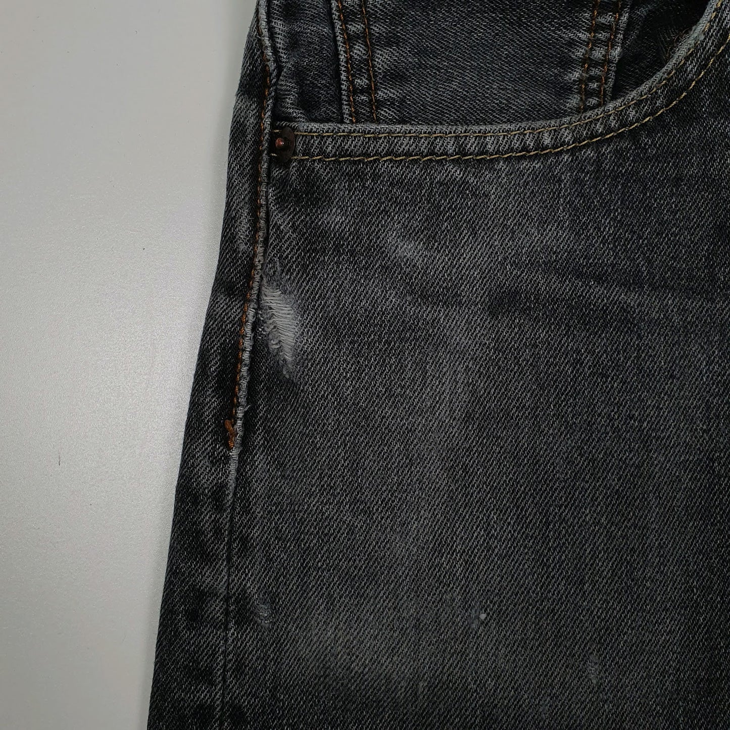 Mens Grey Levis Cut Off  Shorts