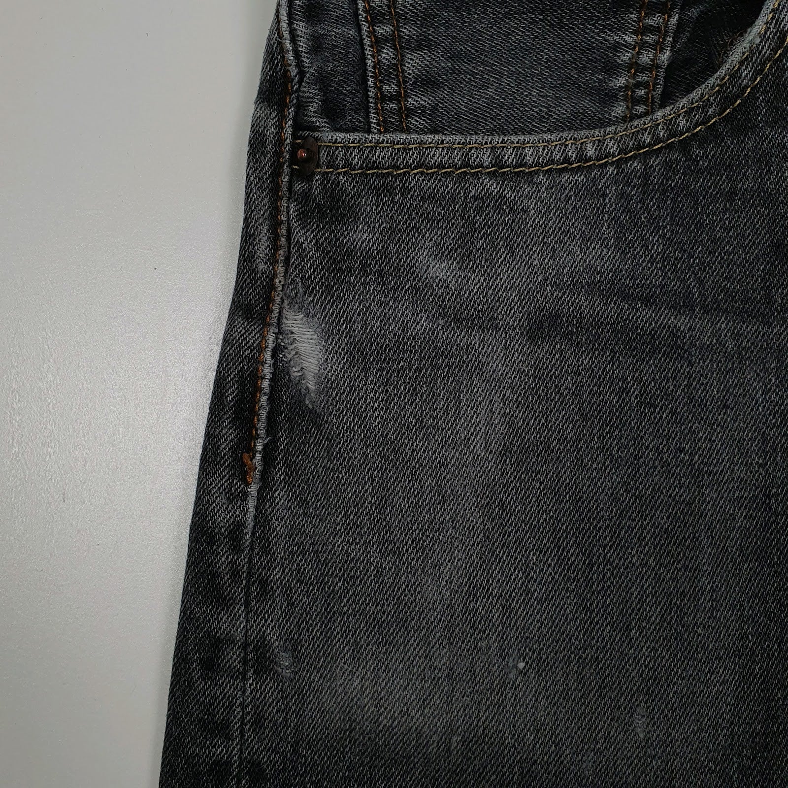Mens Grey Levis Cut Off  Shorts