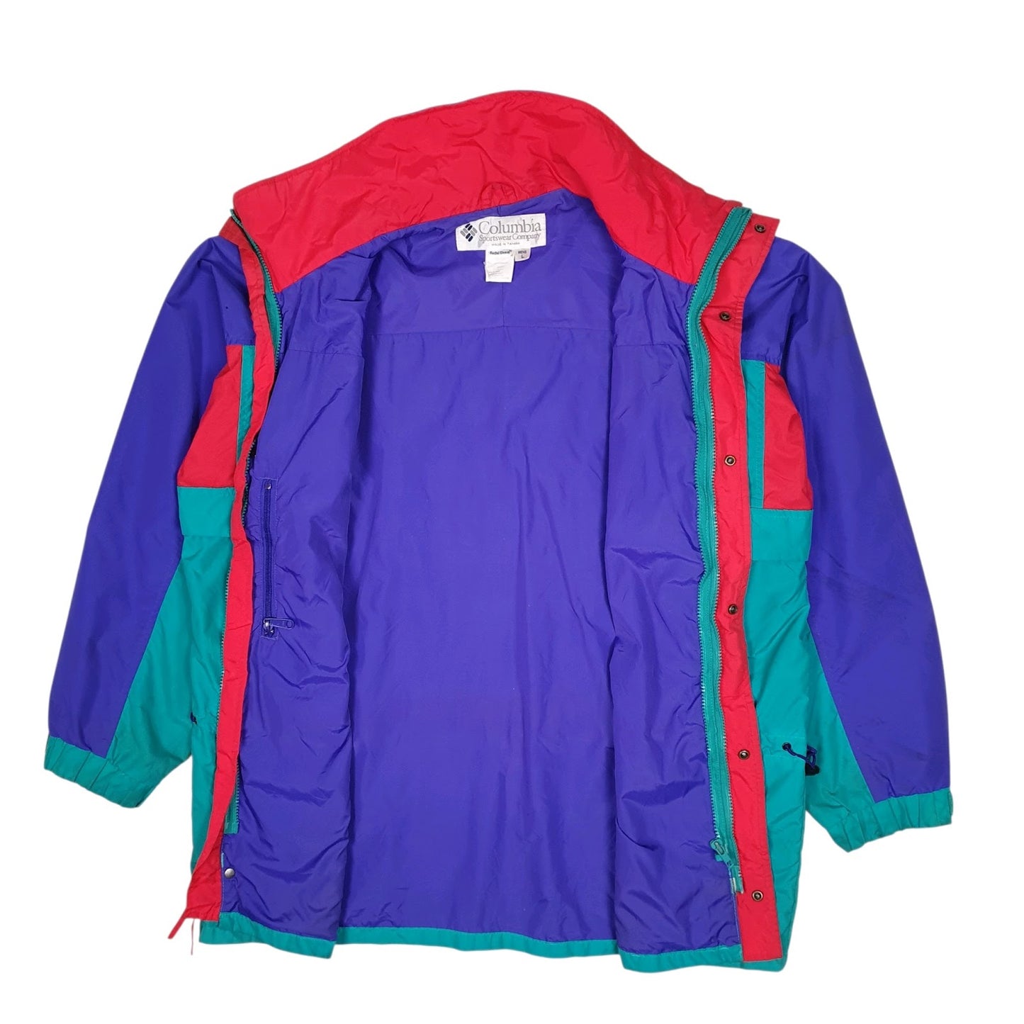 Mens Blue Columbia Sportswear Company Gizzmo Vintage 90s Rain  Coat