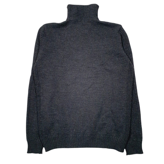 Mens Grey Trussardi  Quarter Zip Jumper