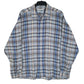 Mens Blue Club Flannel Vintage Long Sleeve Shirt
