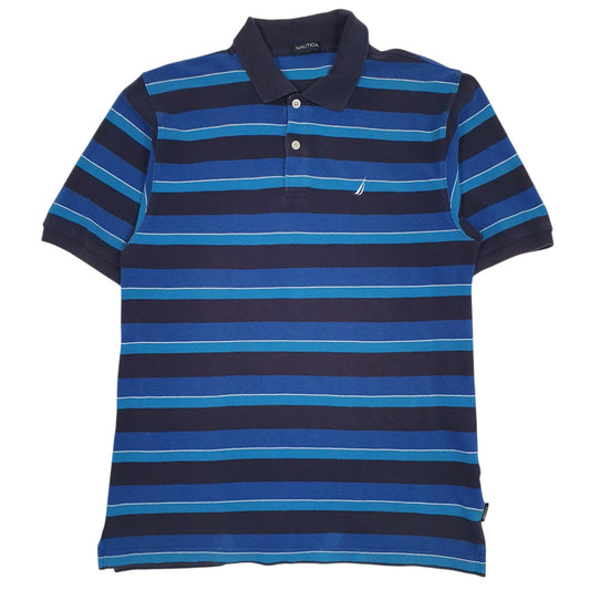 Mens Blue Nautica  Short Sleeve Polo Shirt