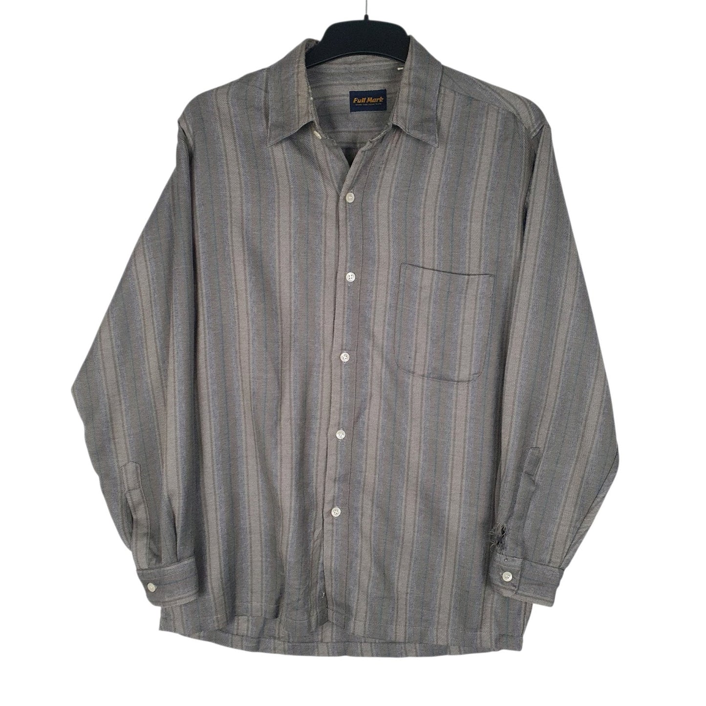 Mens Grey Full Mark  Long Sleeve Shirt