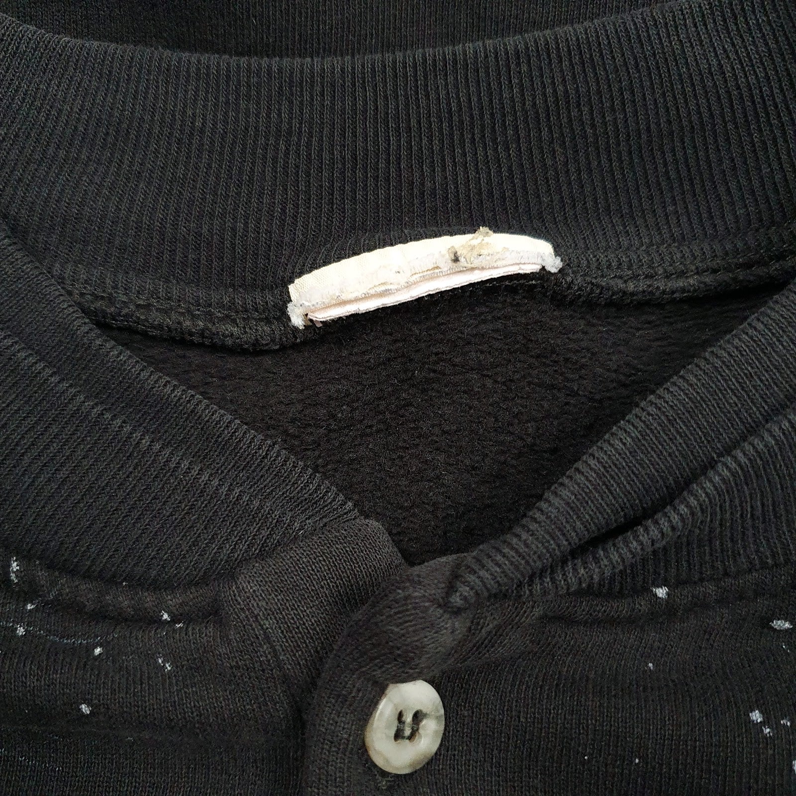 Mens Black Unbranded Graphic Henley Vintage 90s Quarter Zip Jumper