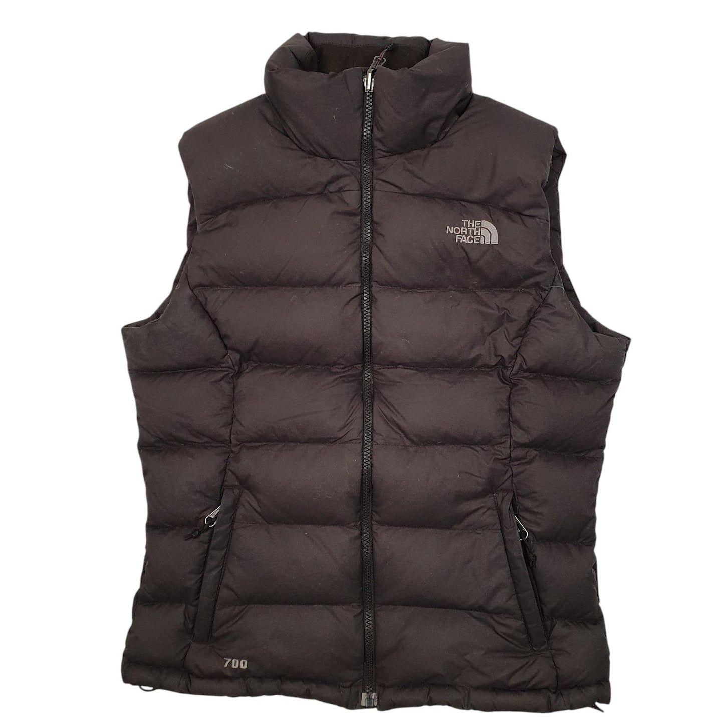 Womens Grey The North Face Nuptse Vest Gilet Bodywarmer  Coat
