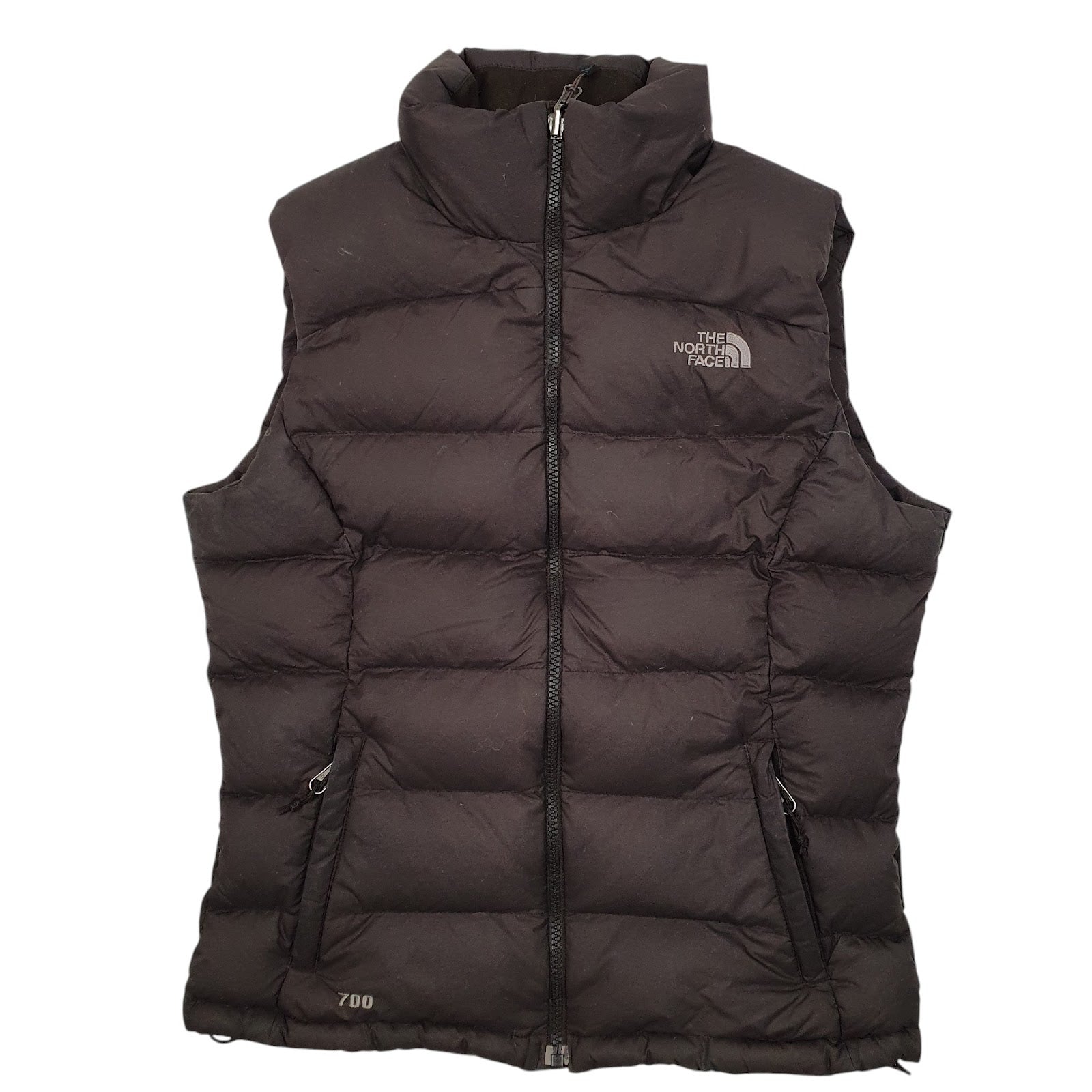 Womens Grey The North Face Nuptse Vest Gilet Bodywarmer  Coat