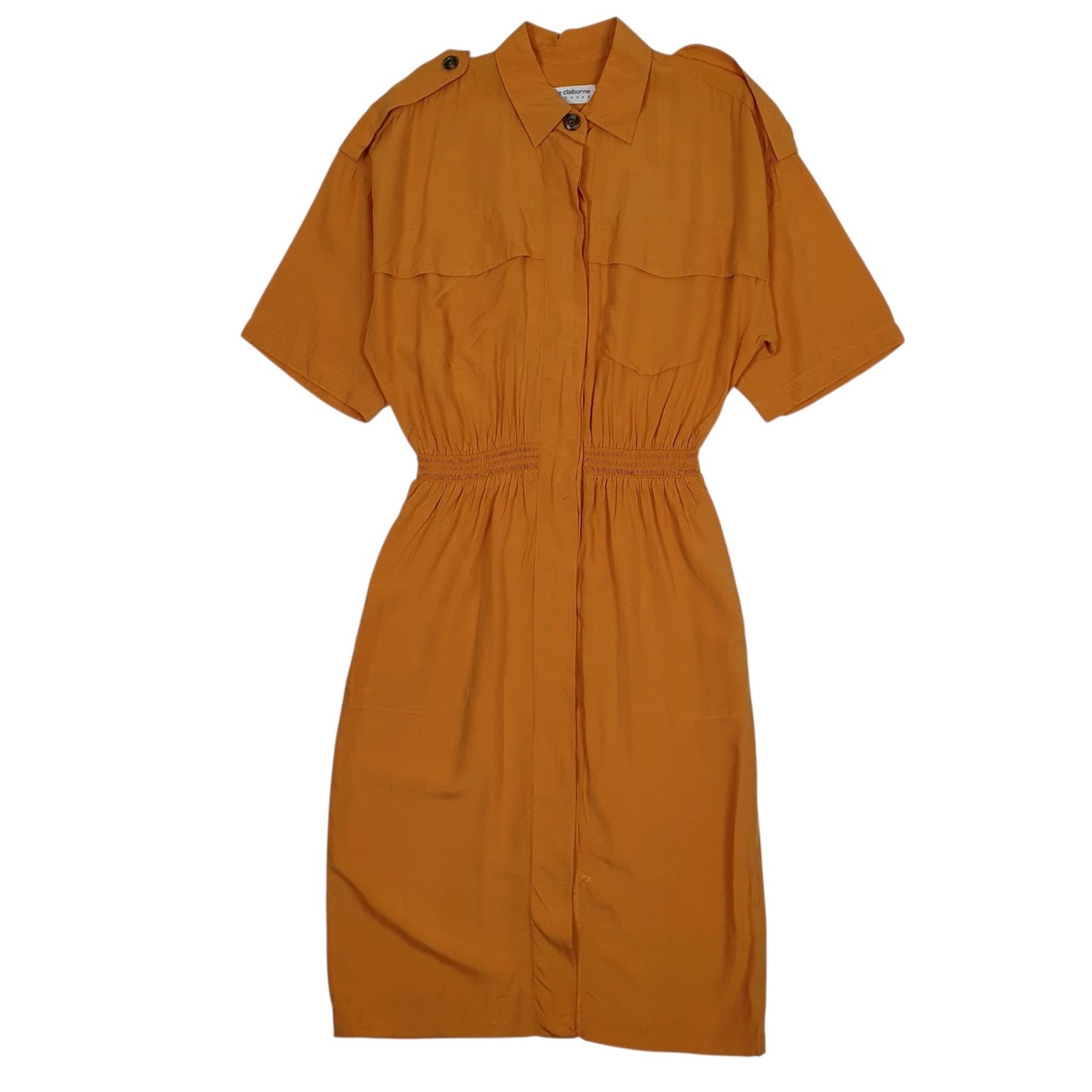 Womens Orange Liz Claiborne  Short Sleeve Dress