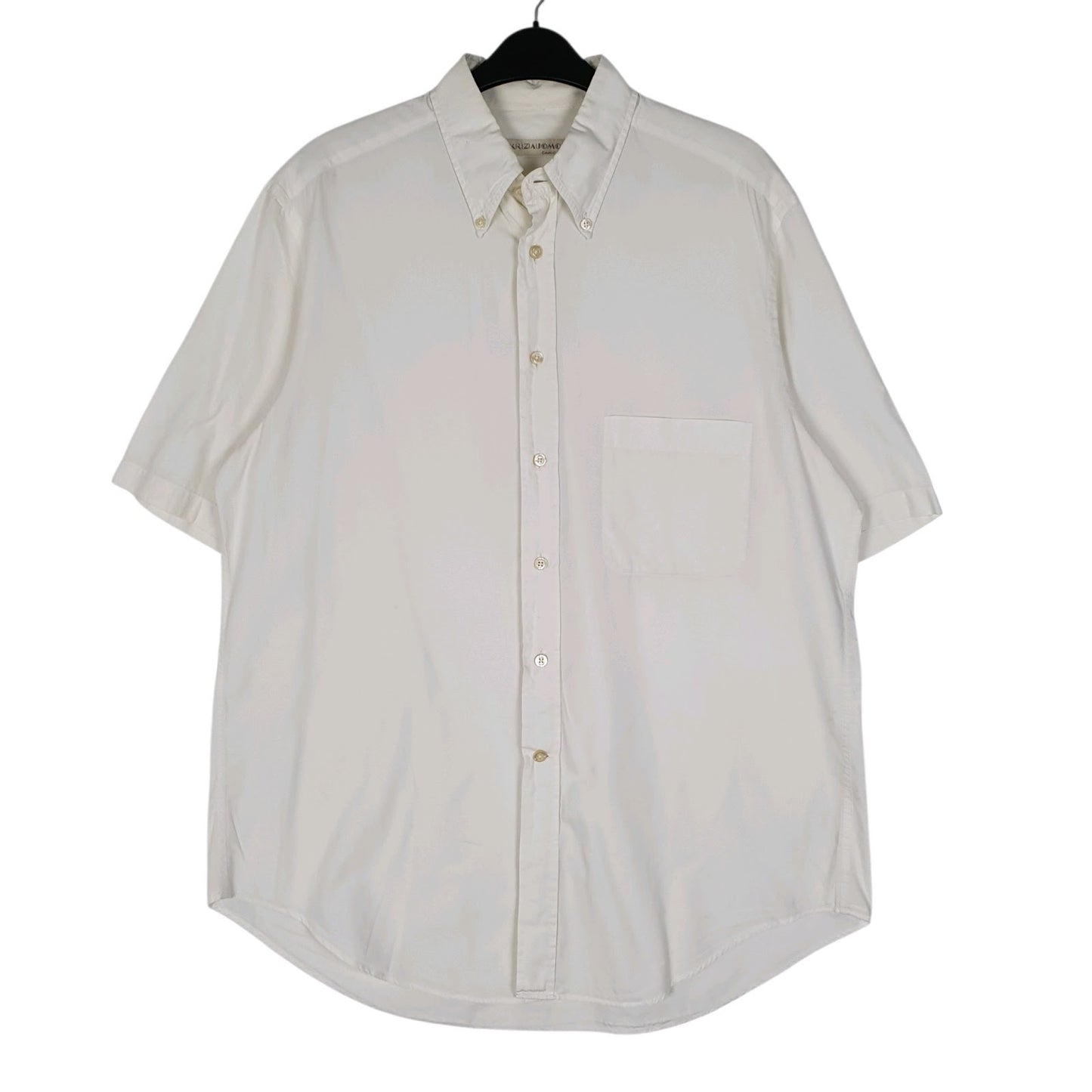 Mens White Krizia Uomi  Short Sleeve Shirt