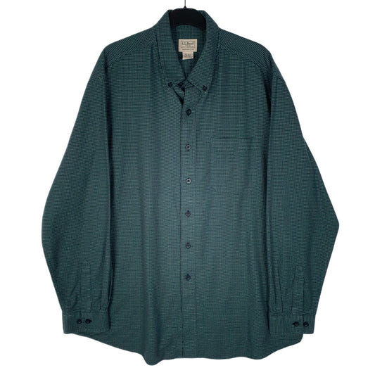 Mens Green L.L.Bean Flannel Long Sleeve Shirt