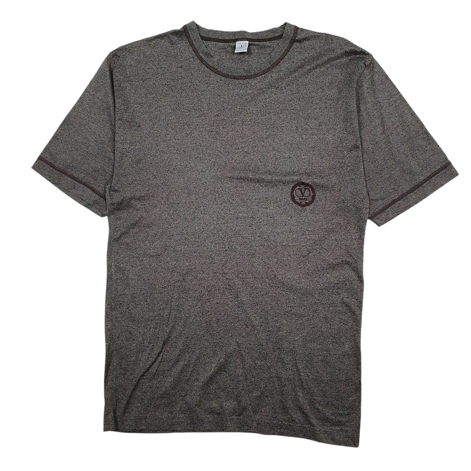 Mens Grey Valentino  Short Sleeve T Shirt