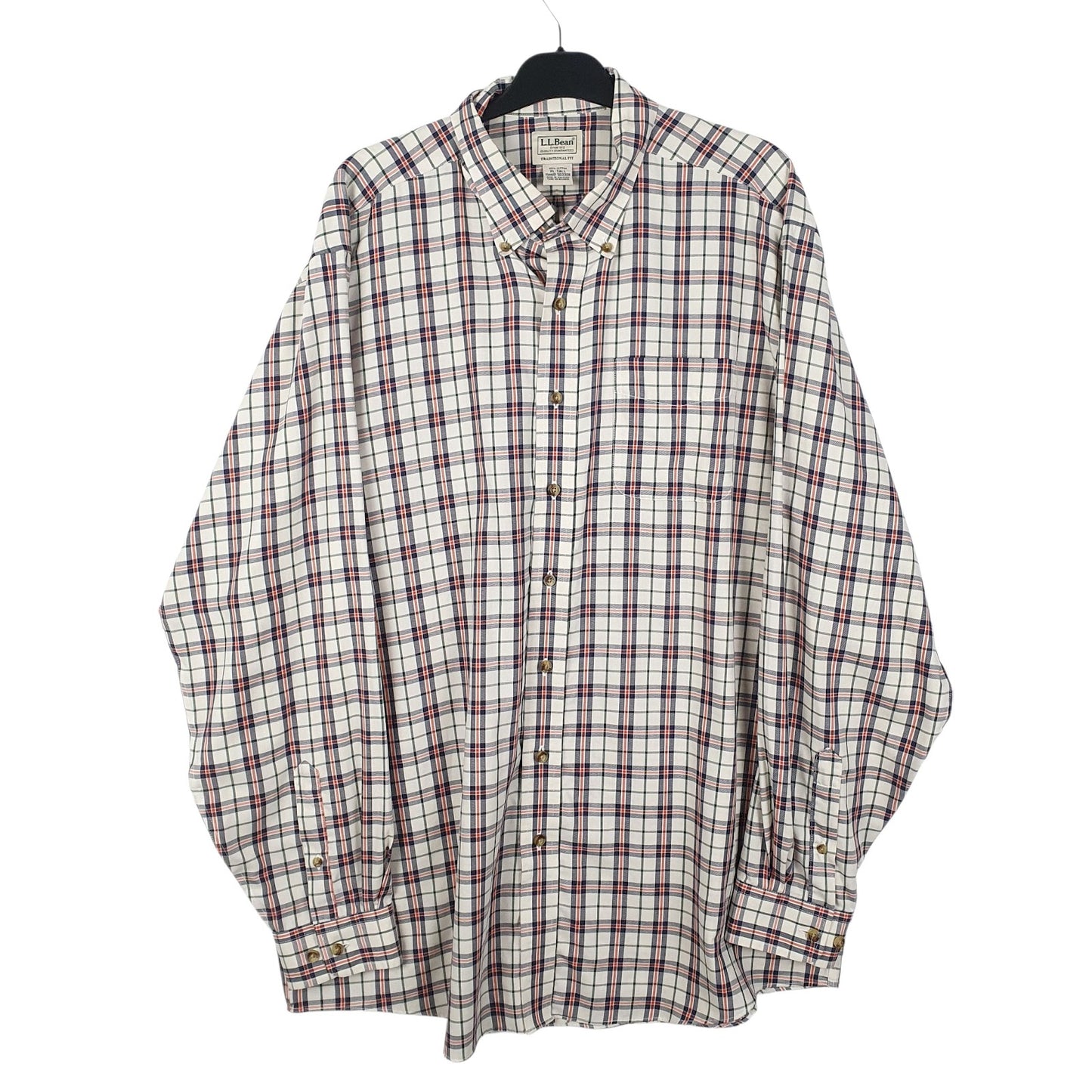 Mens Cream L.L.Bean  Long Sleeve Shirt