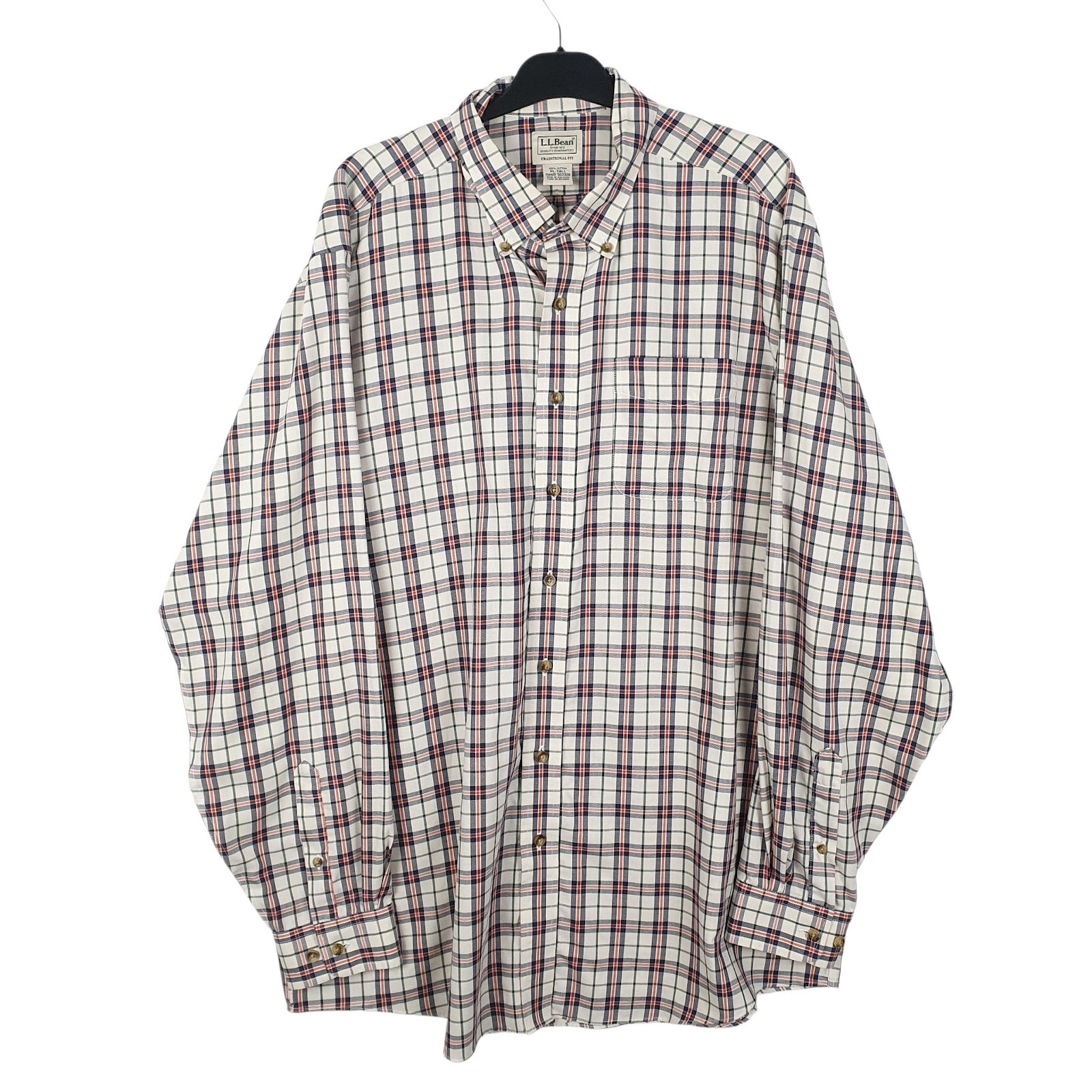Mens Cream L.L.Bean  Long Sleeve Shirt