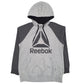 Mens Grey Reebok Spellout Hoodie Jumper