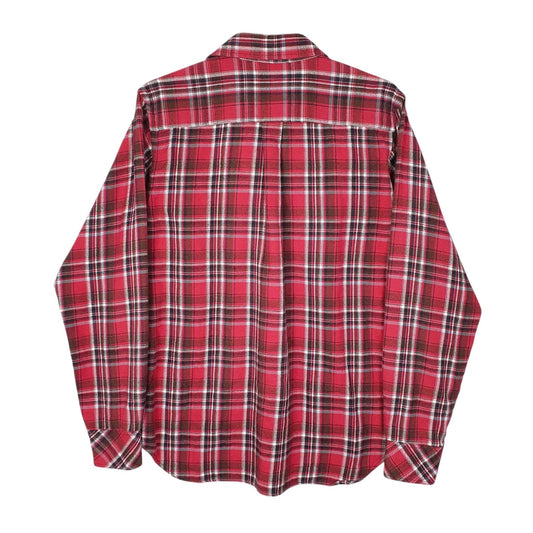 Mens Red Fox Fire Flannel  Shirt