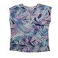 Womens Blue Unbranded Floral Blouse Sleeveless T Shirt