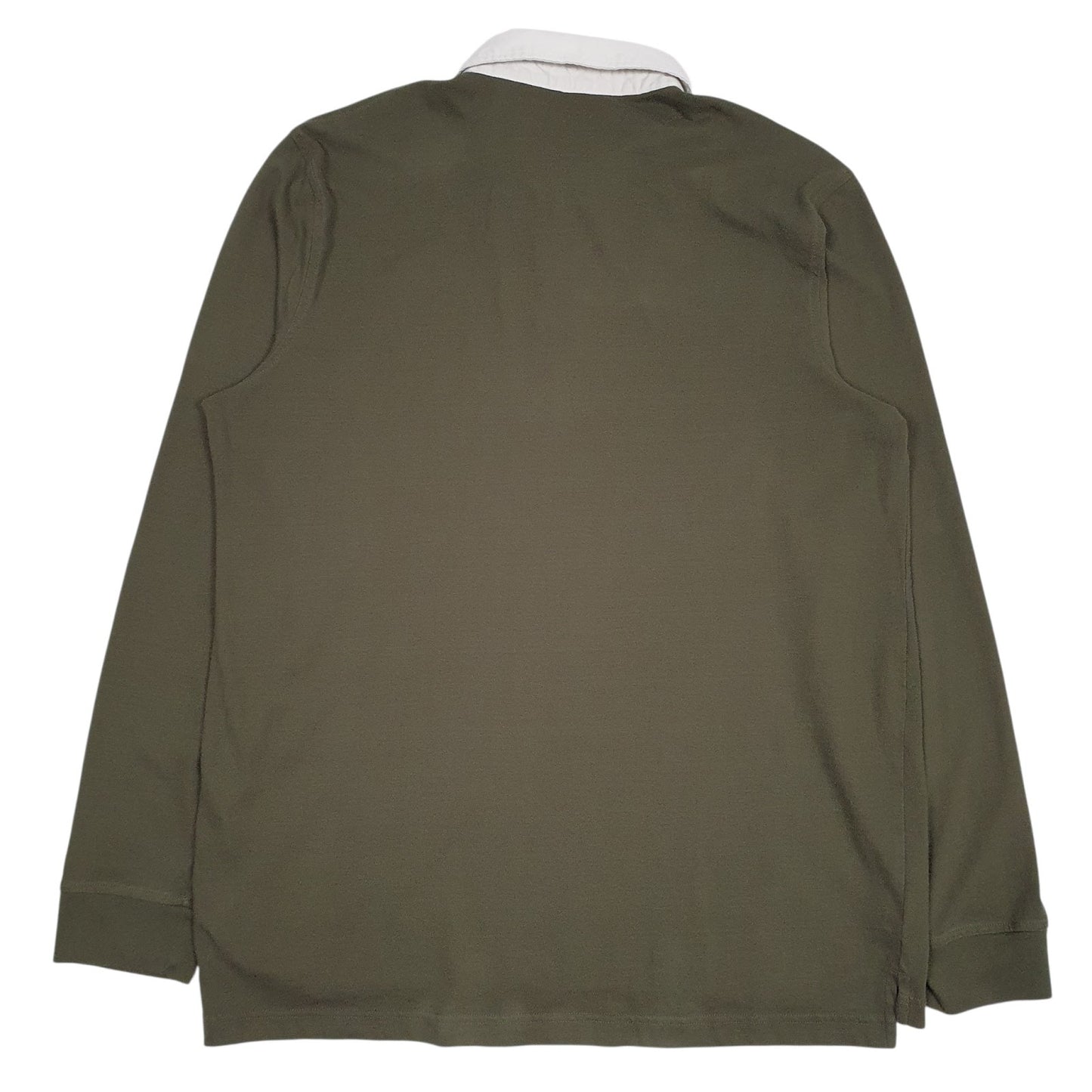 Mens Green Sonoma Rugby Crewneck Polo Shirt