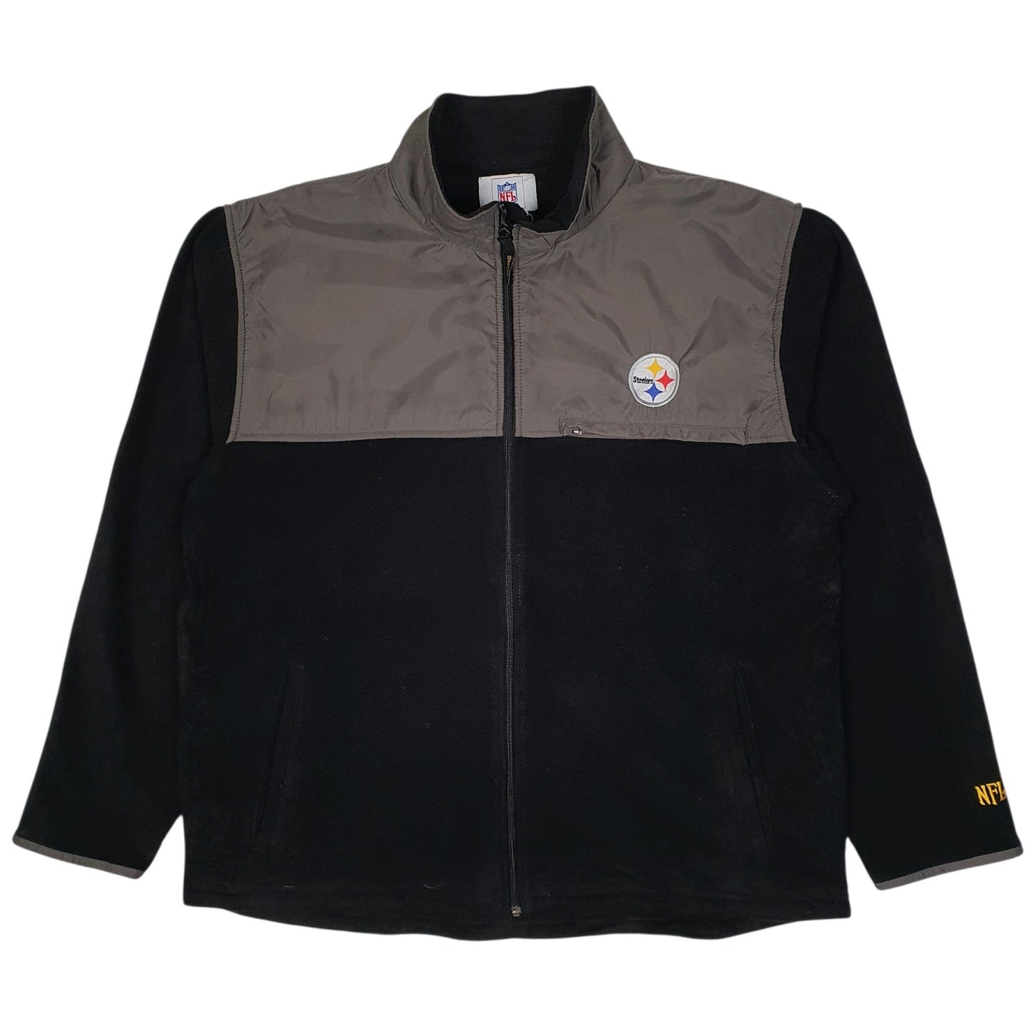 Mens Black NFL Pittsburgh Steelers Full Zip Jumper