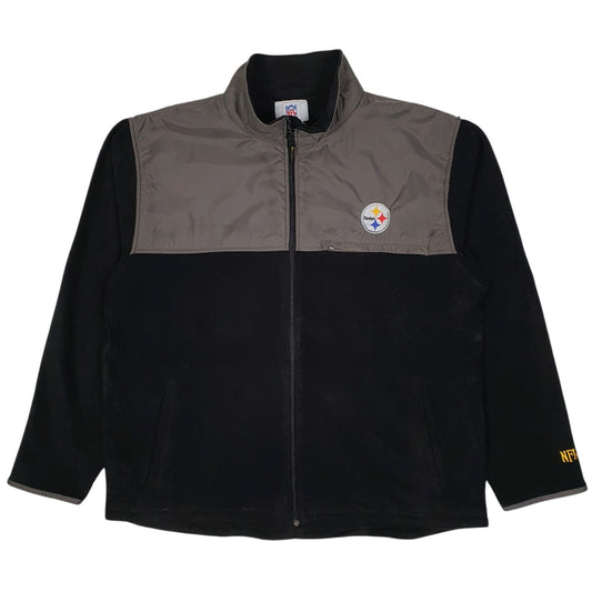 Mens Black NFL Pittsburgh Steelers Full Zip Jumper