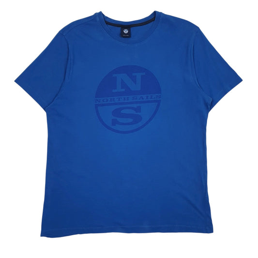 Mens Blue North Sails Spellout Short Sleeve T Shirt
