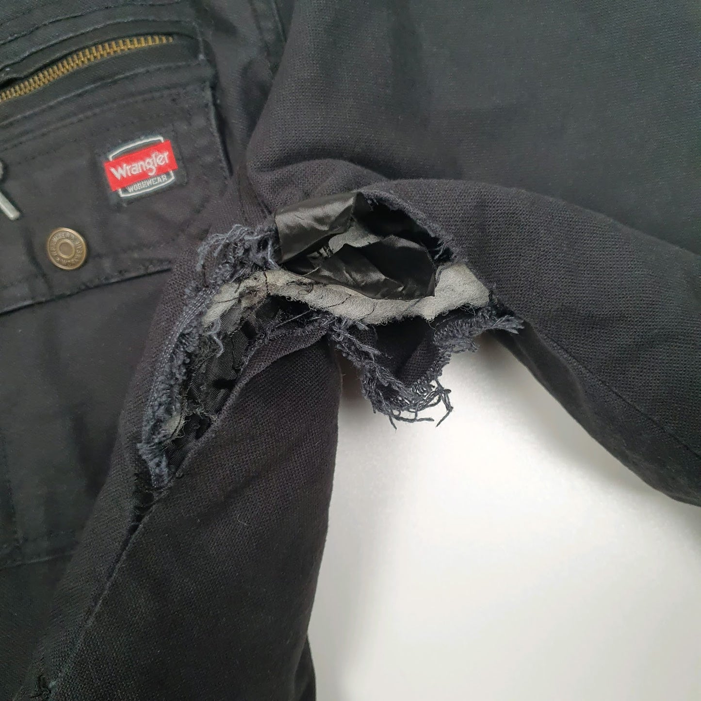 Mens Black Wrangler Hoodie Chore  Coat