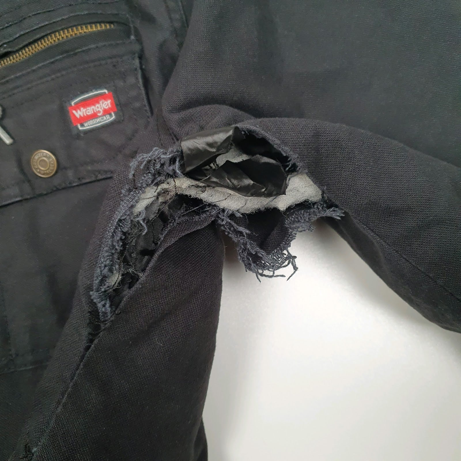 Mens Black Wrangler Hoodie Chore  Coat