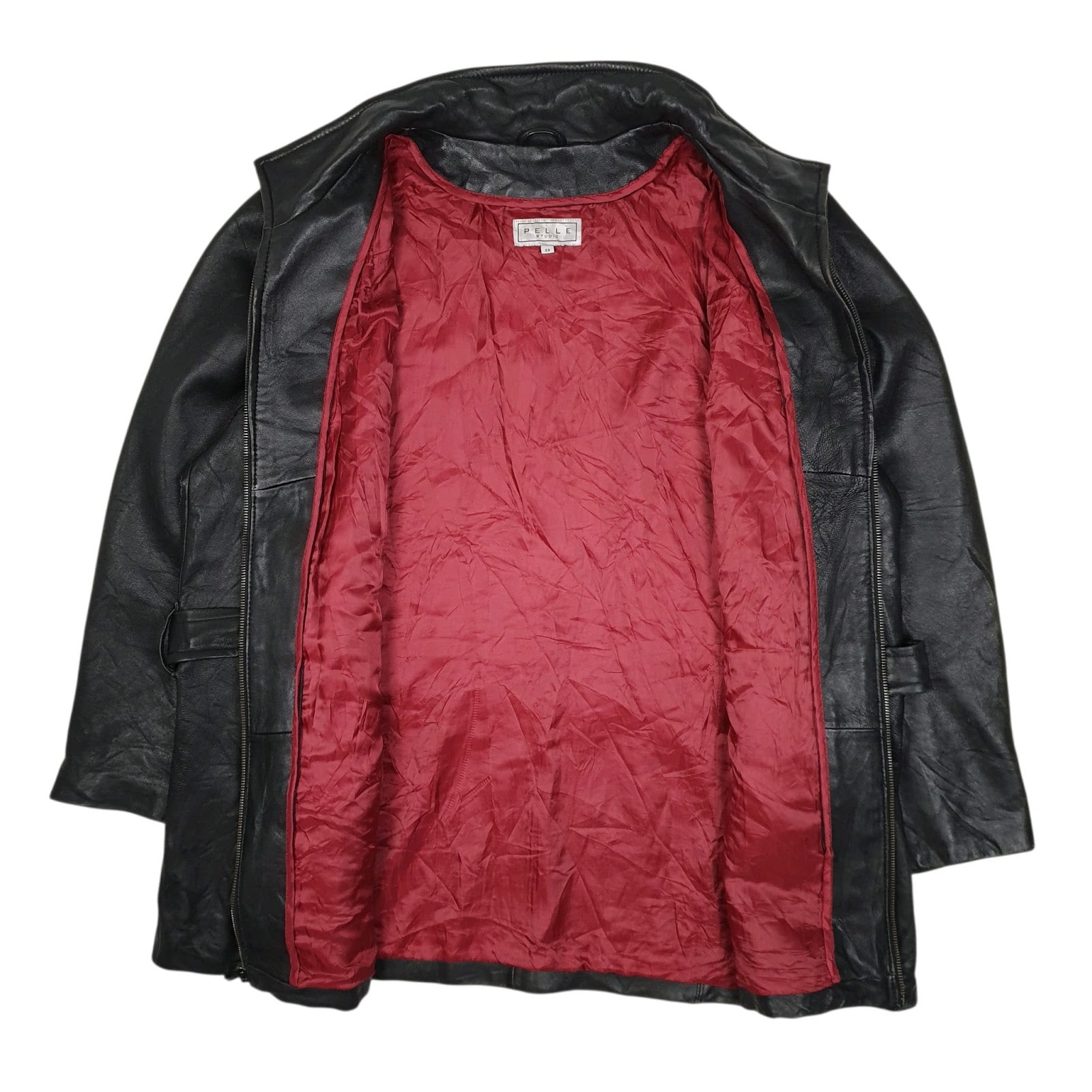 Womens Black Pelle Studio Trench  Coat