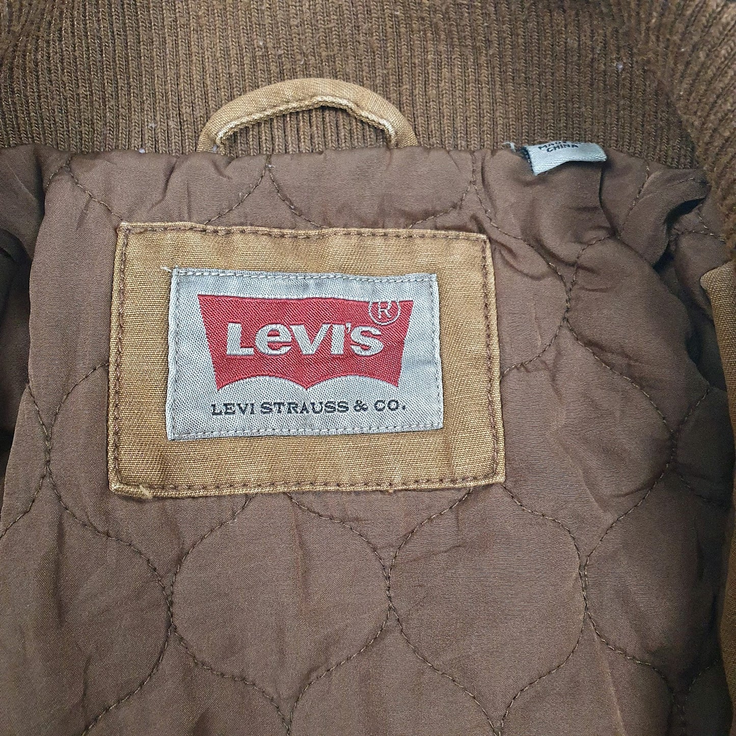 Mens Brown Levis Padded  Coat