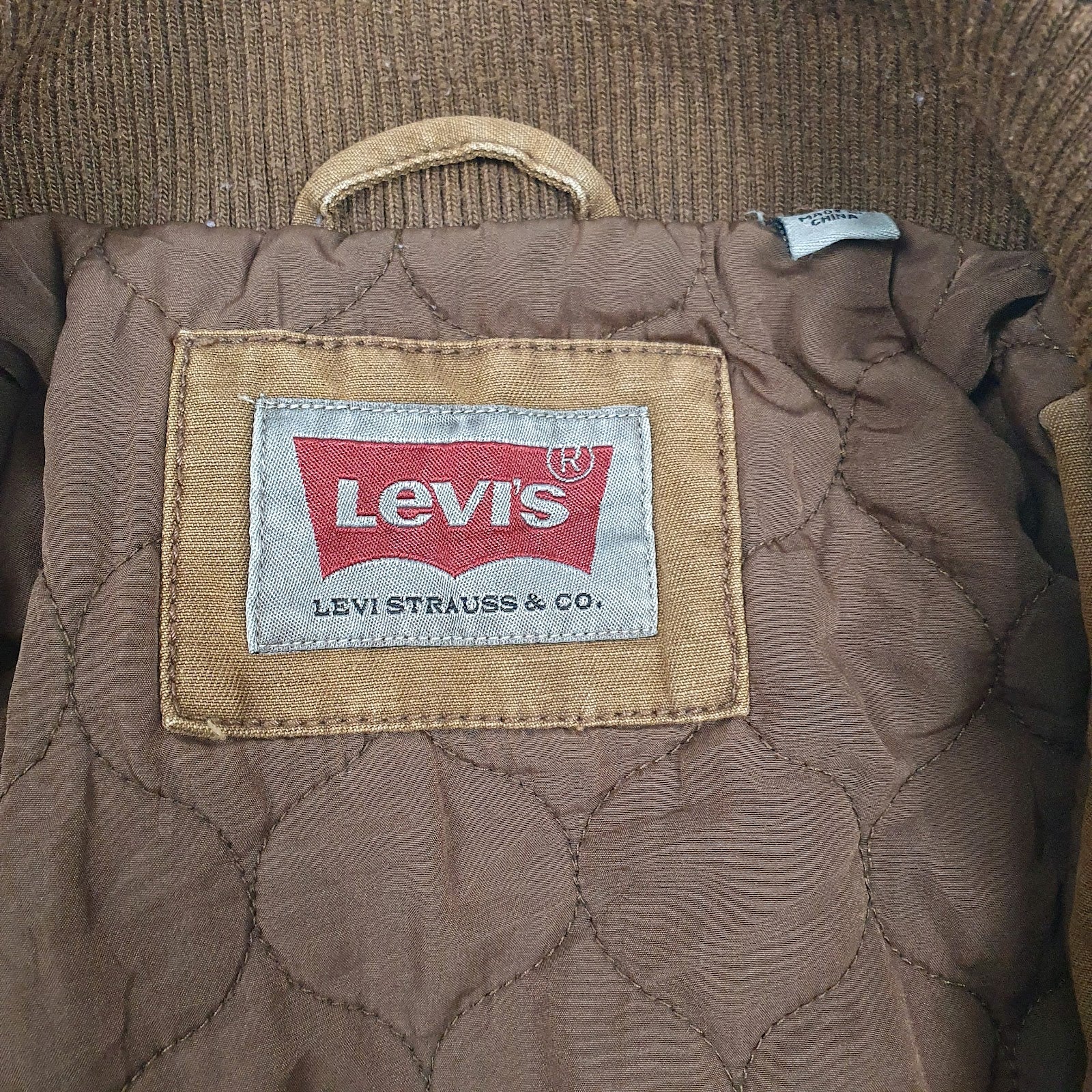 Mens Brown Levis Padded  Coat