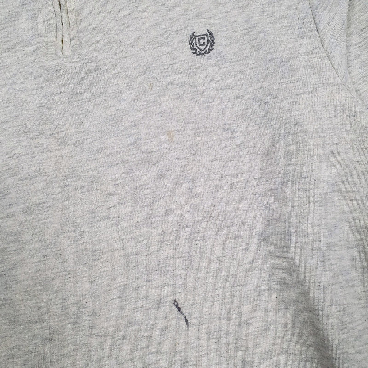 Mens Grey Chaps  Quarter Zip Jumper