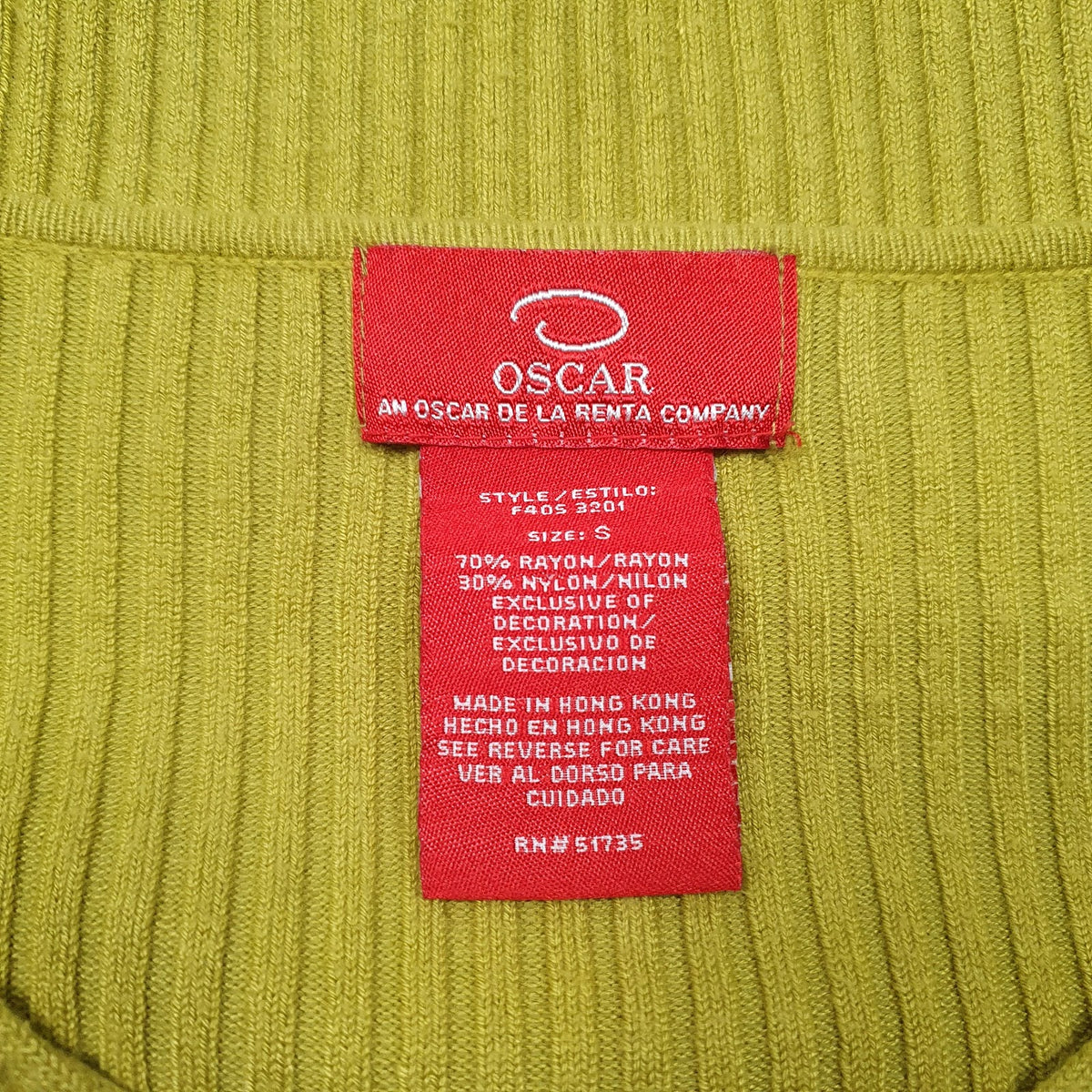 Womens Green Oscar De La Renta Knit V Neck Jumper