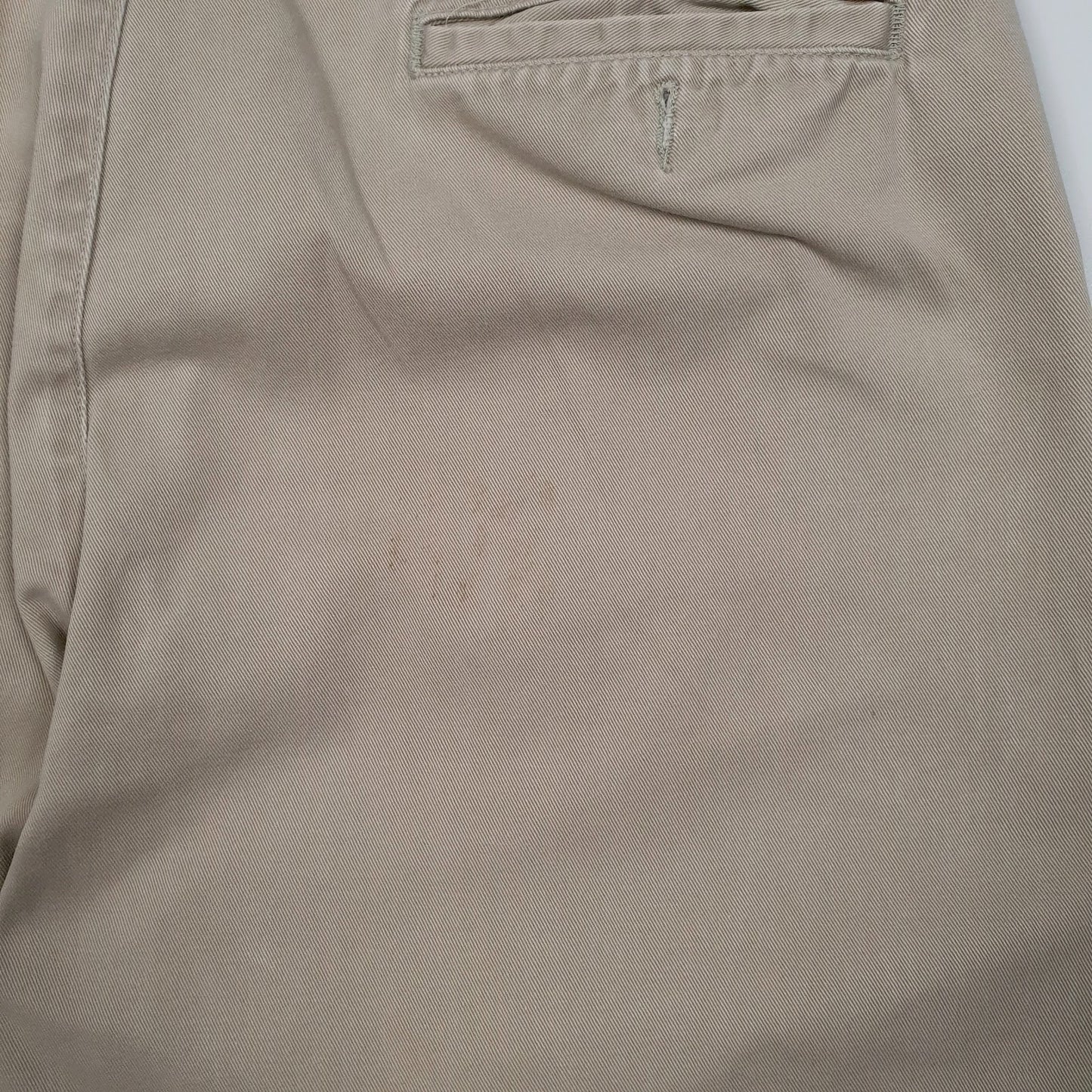 Mens Beige Polo Ralph Lauren Vintage 80s Made In USA Double Pleated  Trousers