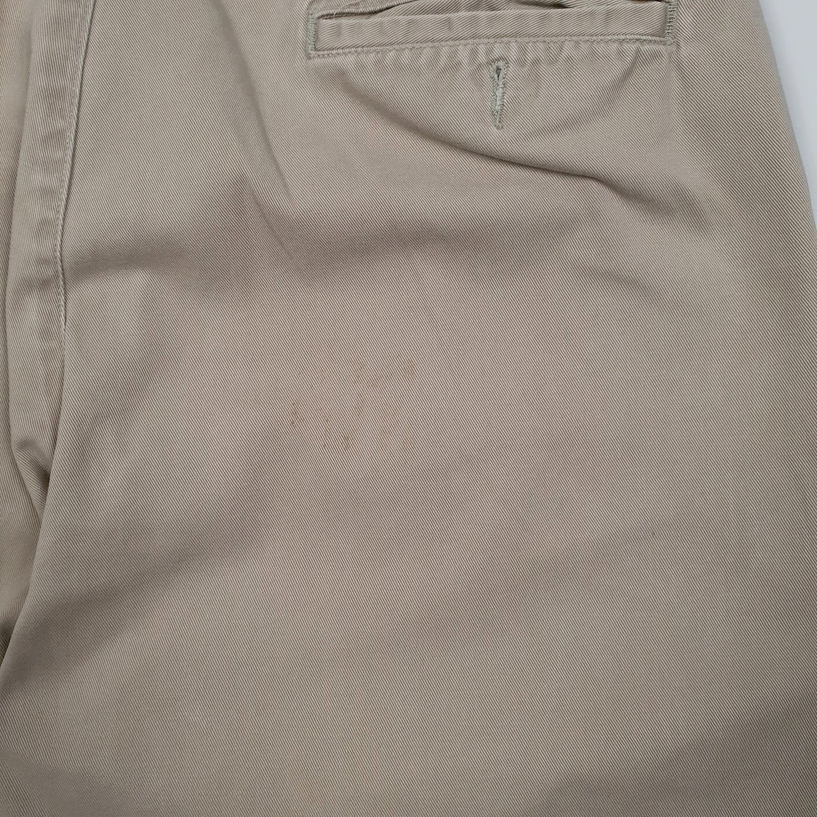 Mens Beige Polo Ralph Lauren Vintage 80s Made In USA Double Pleated  Trousers