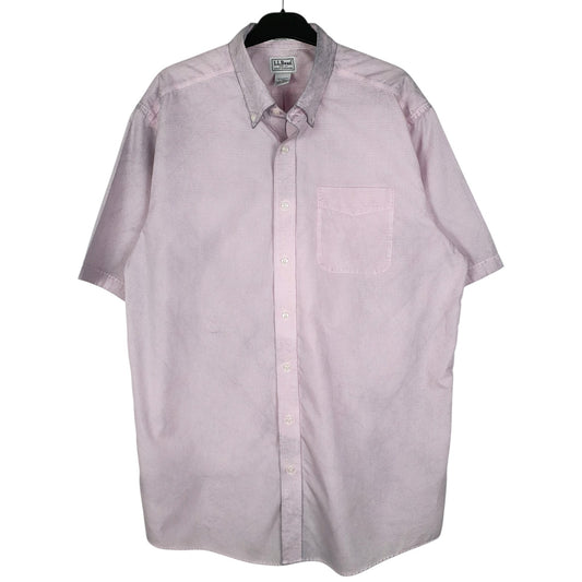 Mens Pink L.L.Bean Tall Short Sleeve Shirt