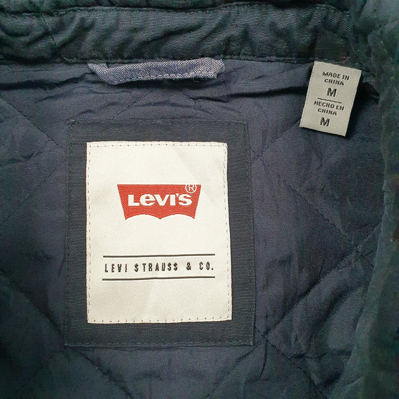 Mens Navy Levis   Coat