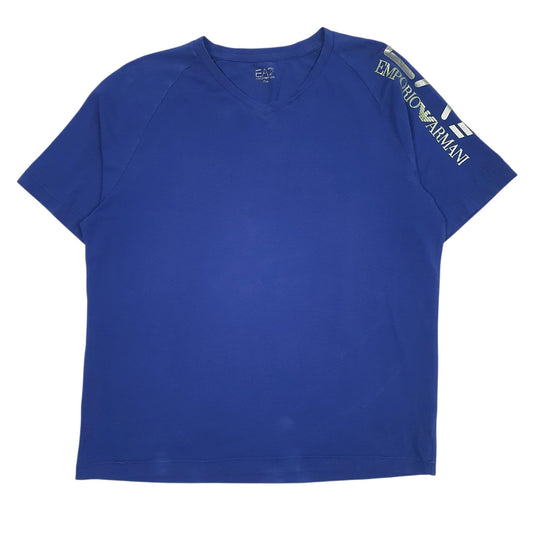 Womens Blue Emporio Armani  Short Sleeve T Shirt