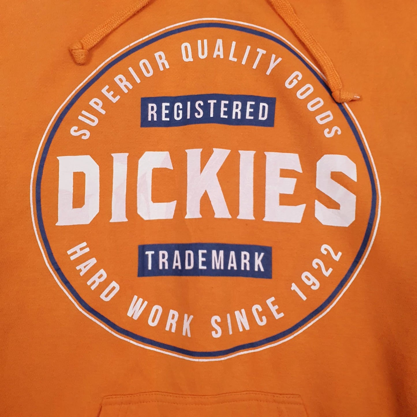 Womens Orange Dickies Spellout Hoodie Jumper
