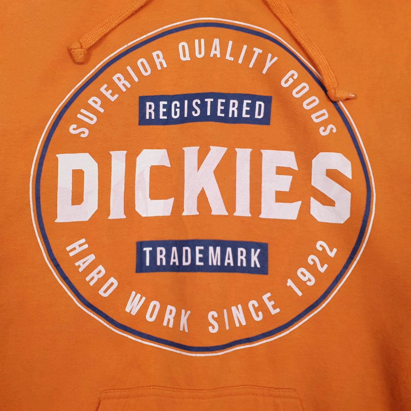 Womens Orange Dickies Spellout Hoodie Jumper