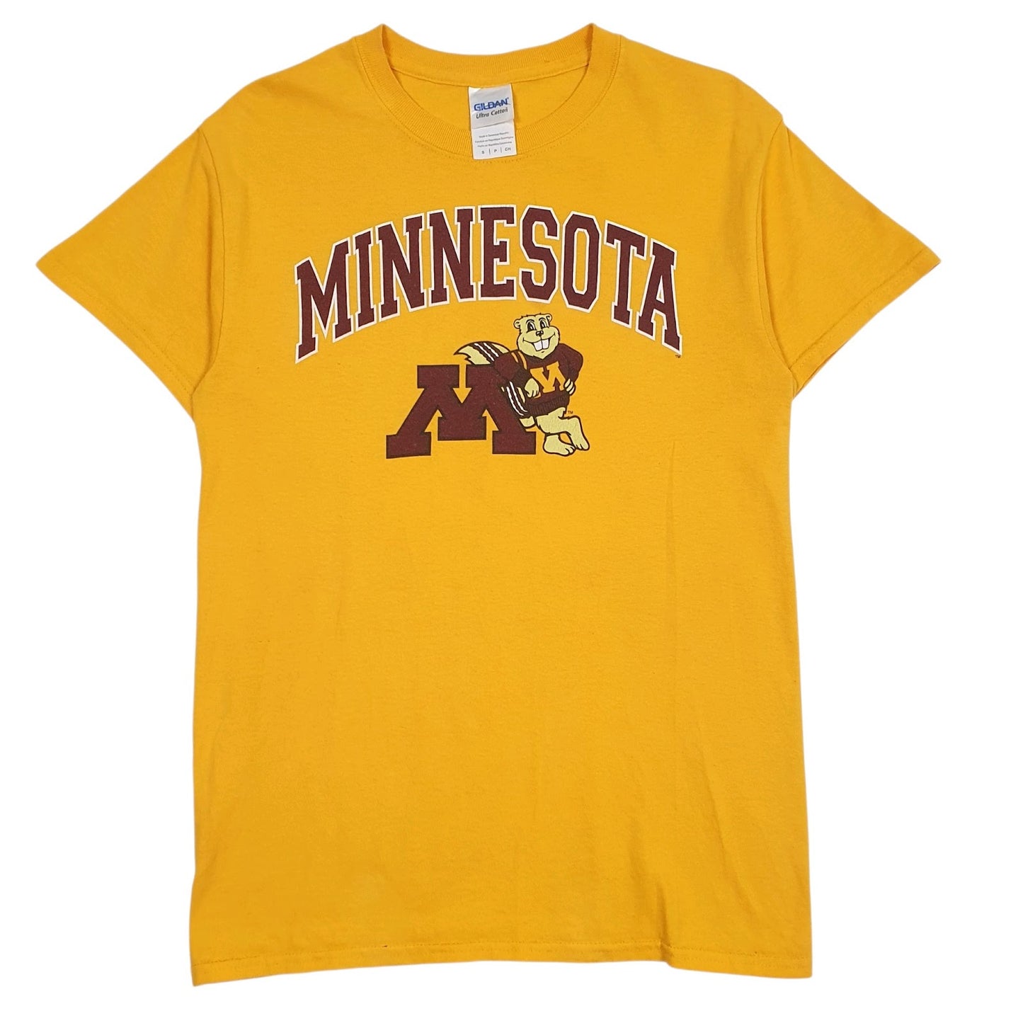 Mens Yellow Gildan Minnesota Short Sleeve T Shirt