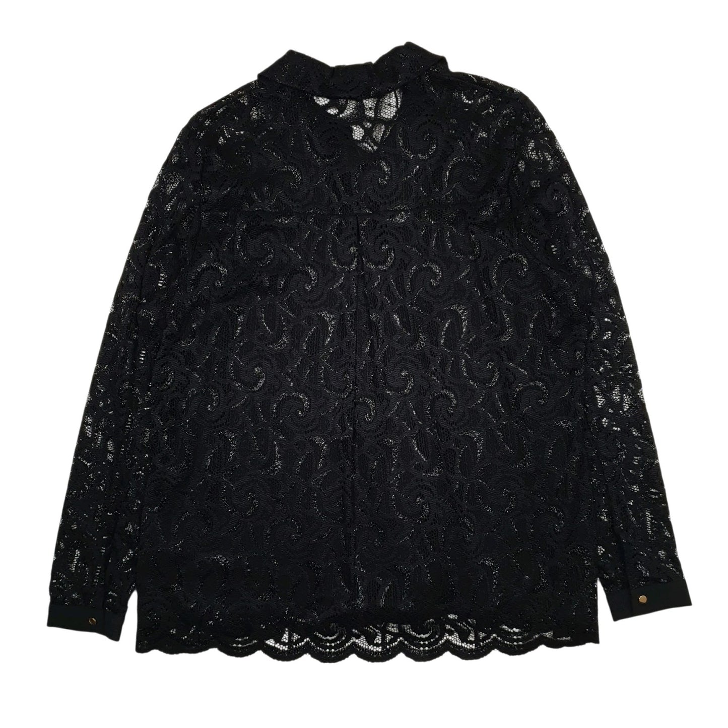 Womens Black M&S Lace  Shirt