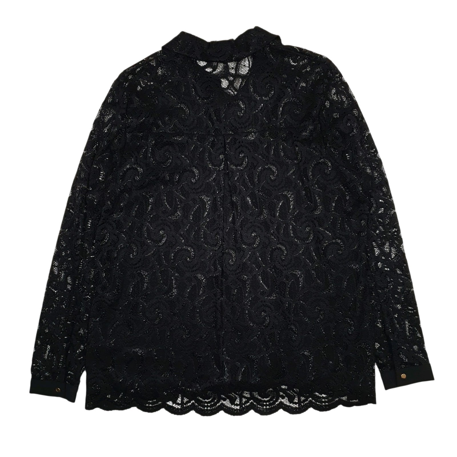 Womens Black M&S Lace  Shirt