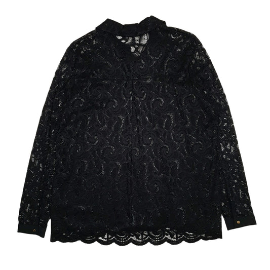 Womens Black M&S Lace  Shirt